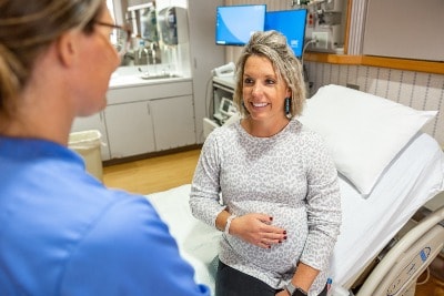 maternity patient and doctor